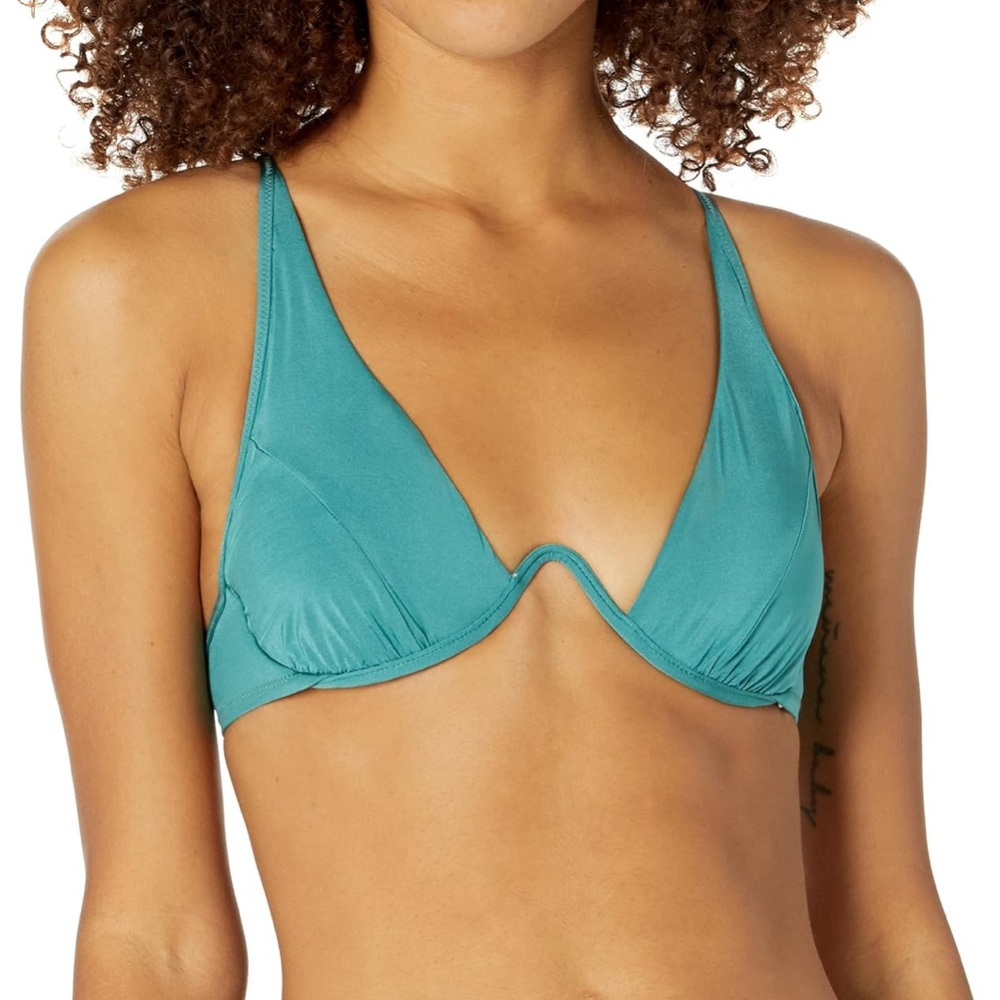BCBG Teal Underwire Bikini Top